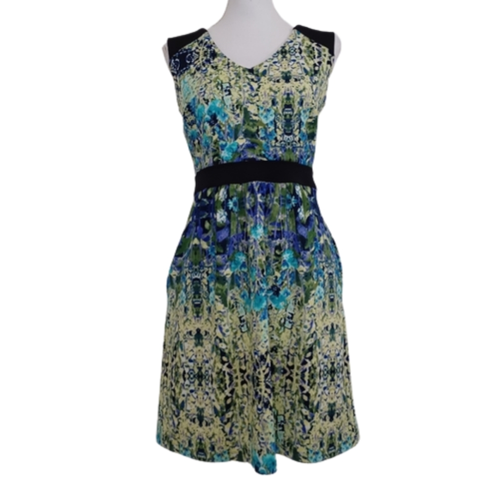 Cynthia Rowley Floral V-neck Midi Dress